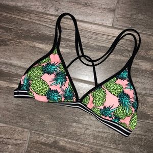 Neon pineapple bikini top